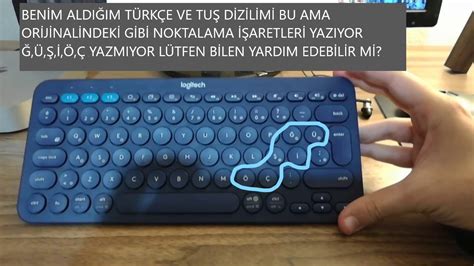klavye türkçe yazmıyor